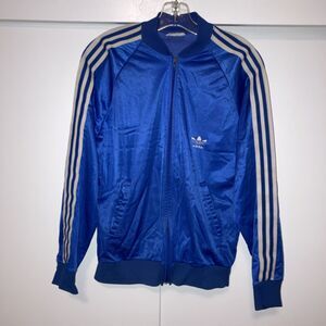 Vtg Adidas Track Jacket Men M Blue ATP Keyrolan Trefoil Embroidered 70s 80s USA